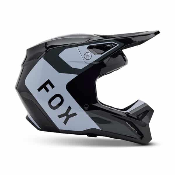 ⁦קסדה מלאה לשטח עם משקף פתוח FOX V1 Lean Black V25 – פוקס, צבע שחור / לבן⁩ – תמונה ⁦3⁩