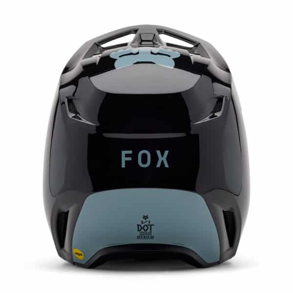 ⁦קסדה מלאה לשטח עם משקף פתוח FOX V1 Taunt V25 – פוקס, צבע שחור / כחול⁩ – תמונה ⁦6⁩