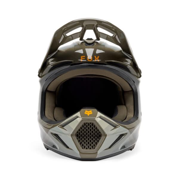 ⁦קסדה מלאה לשטח FOX V3 Fade HELMET V25 – פוקס, קרבון בצבע שחור / חום⁩ – תמונה ⁦3⁩