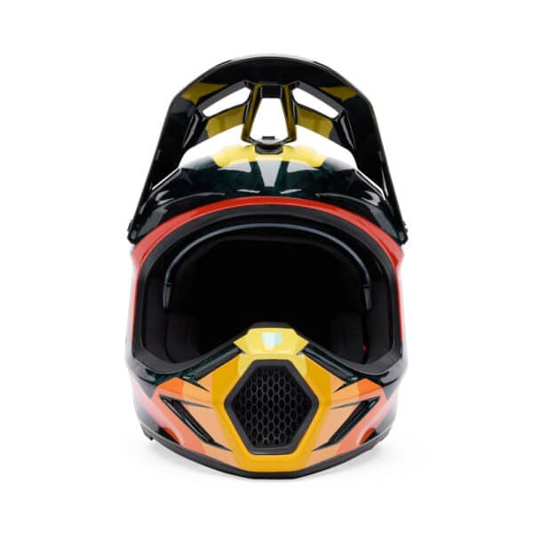 ⁦קסדה מלאה לשטח FOX V3 RS Grid HELMET V25 – פוקס, קרבון בצבע שחור / כתום⁩ – תמונה ⁦6⁩