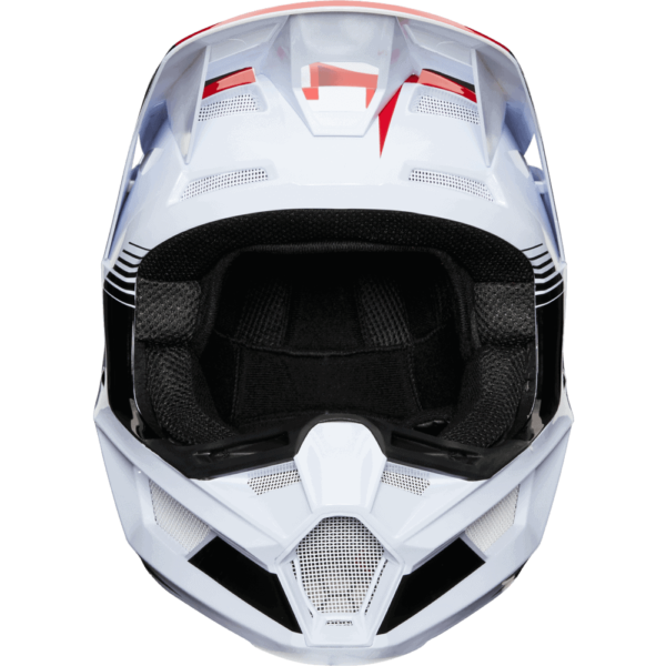 ⁦קסדה לילדים מלאה לאופנוע שטח עם משקף פתוח FOX Youth V2 HAYL HELMET – פוקס, צבע אדום / כחול⁩ – תמונה ⁦6⁩