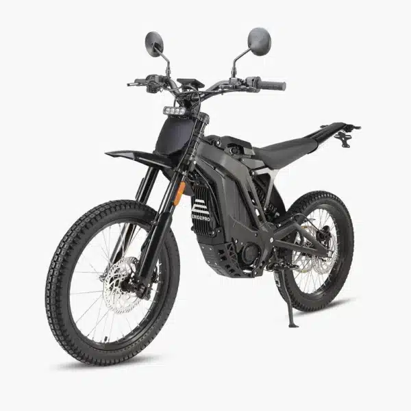 אופנוע חשמלי E RIDE PRO SS3.0 שחור עם סוללת 72V 50Ah מנוע 16KW ומתלי FAST ACE לרכיבה בשטח ובכביש