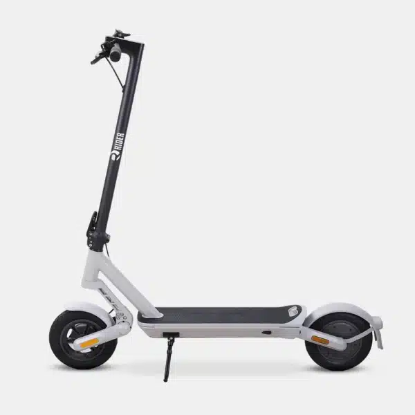 קורקינט חשמלי RIDER AIR אפור עם סוללת 48V גלגלי 10 אינץ ושיכוך קדמי לרכיבה עירונית נוחה
